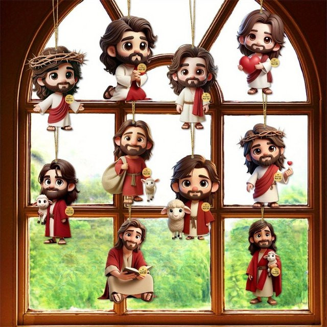 Jesus Auto Ornament, 2D Acryl, Charme, Unisex - Bild 1