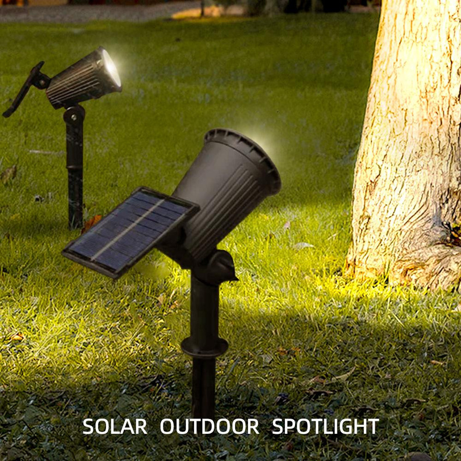 Happy8 Solar LED Spot Außenleuchte RGB mit 9 LEDs, IP65 wasserdicht, einstellbare Helligkeit für Garten und Landschaftsbau - Bild 2