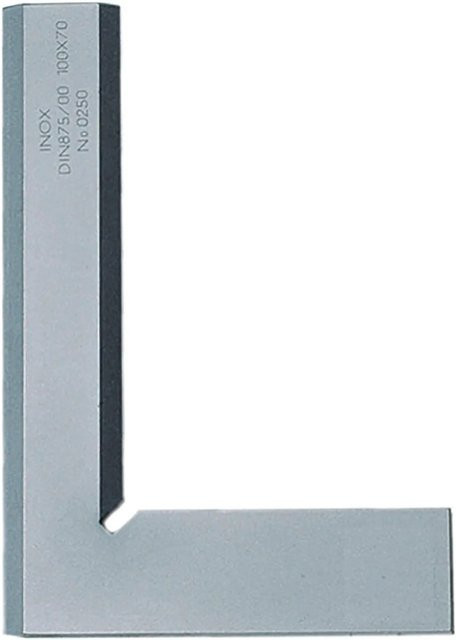 Richter Haarwinkel 900-R aus Edelstahl in Silber, Präzisionswinkel DIN875-00 für Messraum und Werkzeugbau, B/H: 75 x 50 mm - Bild 1