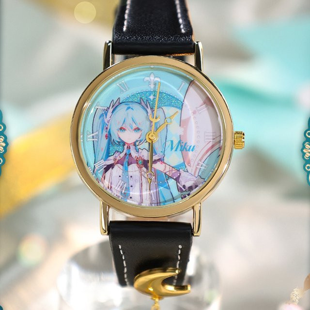 Bandai Armbanduhr Damen, Quarz, Leder, Gold, Rund - Bild 1