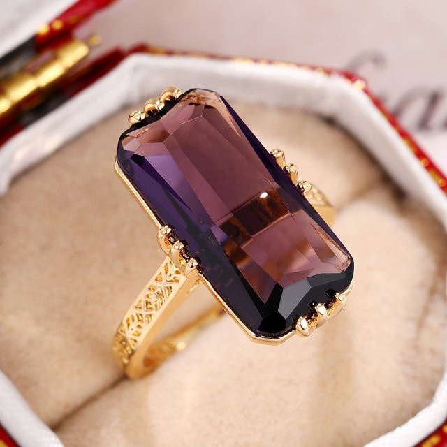 Huitan Ringe, Zirkonia, Gold, Damen - Bild 1