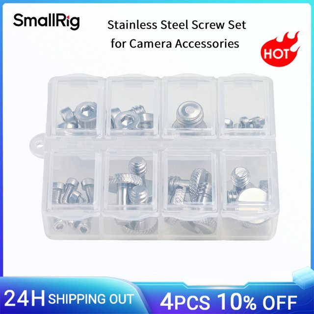 SmallRig Schraubenset für Kamera-Zubehör, Käfige und Griffe mit 1/4", 3/8", M2.5*6 und M3*5 Schrauben in Silber - Bild 1