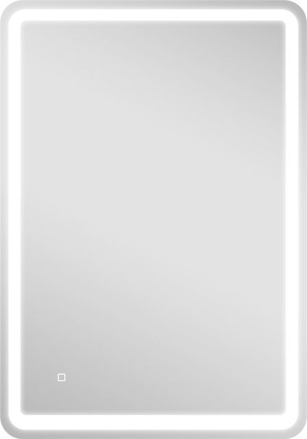 Aosom LED Badspiegel mit 3 Lichtfarben und Touchschalter in Silber, B: 70 cm, H: 100 cm - Bild 1