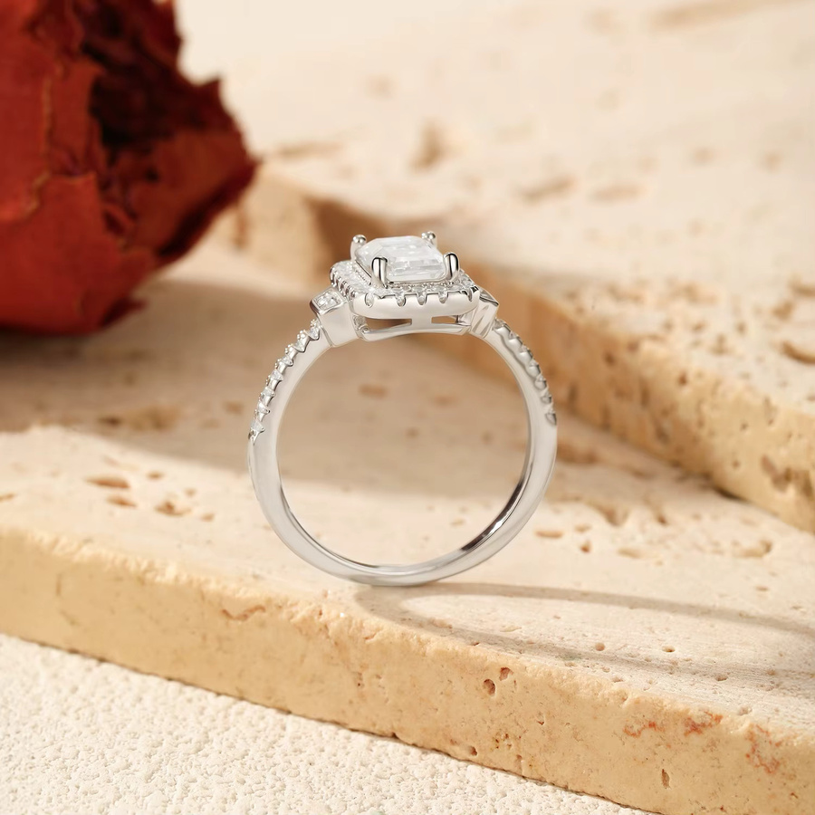 MODIAN Ring, 925 Silber, Moissanit, Zirkonia, Damen - Bild 4