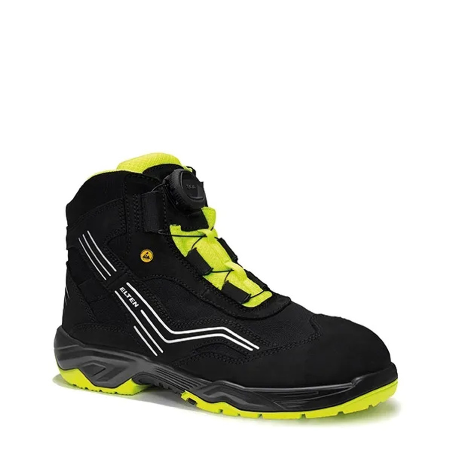 Elten Sicherheitsstiefel Ambition Boa Mid ESD S2 in Schwarz-Gelb, Größe 42 - Bild 2