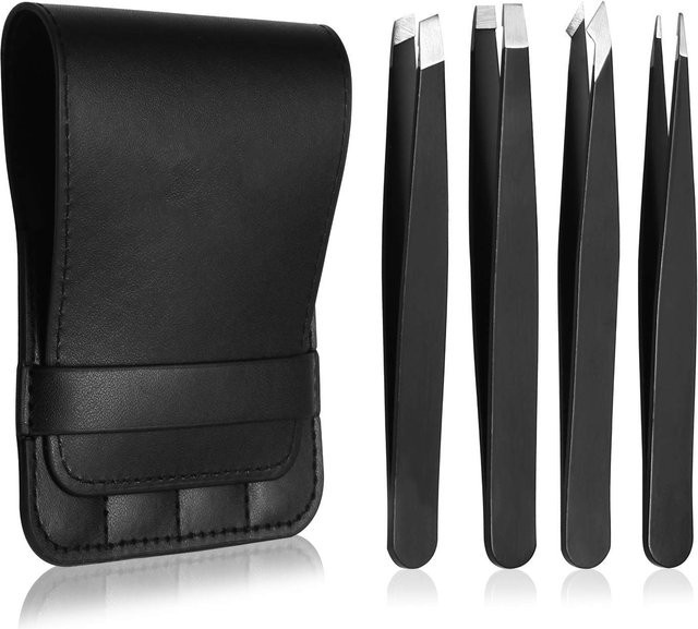 Ouriner Pinzetten-Set, 3–4 Stück, Edelstahl, Gesicht und Körper, Unisex - Bild 1