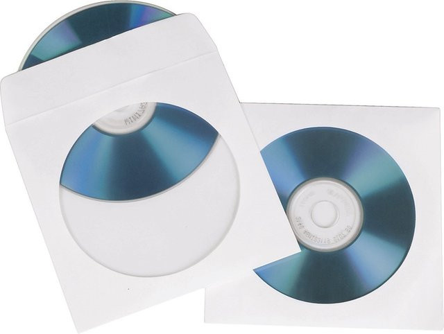 Hama CD- und DVD-Papierhüllen, 50er-Pack, Weiß - Bild 1
