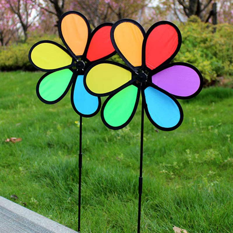 Dazy Flower Spinner Regenbogen Windmühle für Garten und Hof in Multicolour - Bild 4