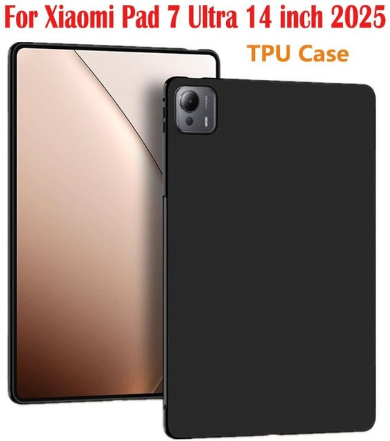 Xiaomi Pad 7 Ultra 14 Zoll 2025 Schutzhülle in Schwarz aus weichem Silikon TPU Anti-Drop Abdeckung - Bild 1