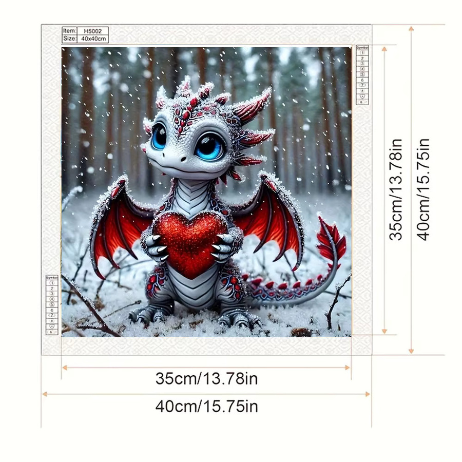 Xiaofeilong Diamant-Malerei-Set für Erwachsene, DIY Bastelset mit abstrakter Winter-Illustration in Weiss und Multicolour, B/H: 20 x 20 cm - Bild 2