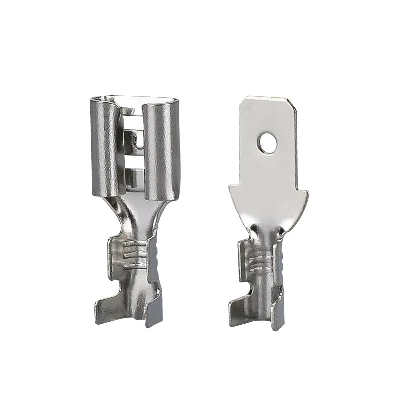 Stecker und Buchsen-Steckverbinder mit Federklemmen und transparenter Hülle für elektrische Kabelverbindungen, Größen: 2,8 mm, 4,8 mm und 6,3 mm, Farbe: Transparent/Silber - Bild 5