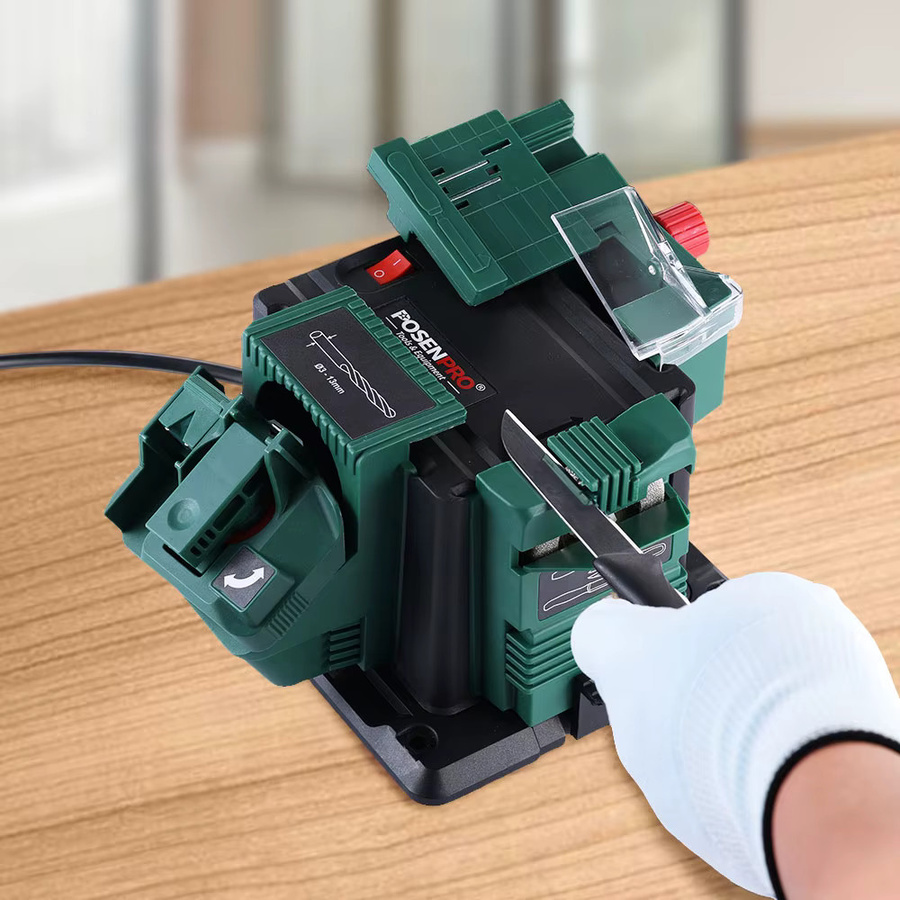 POSENPRO 65 W multifunktionaler elektrischer Tischschärfer zur Wartung von Meißeln und HSS-Bohrern, 220–240 V - Bild 5