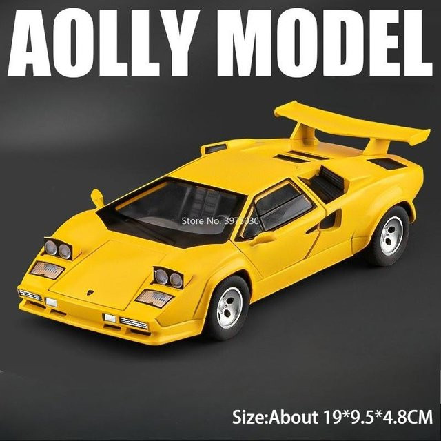 Linyi toy car Lambor Countach Lp500S, Miniaturfahrzeug, 1:24, mit Rückzug Mechanismus, ab 14 Jahre - Bild 1