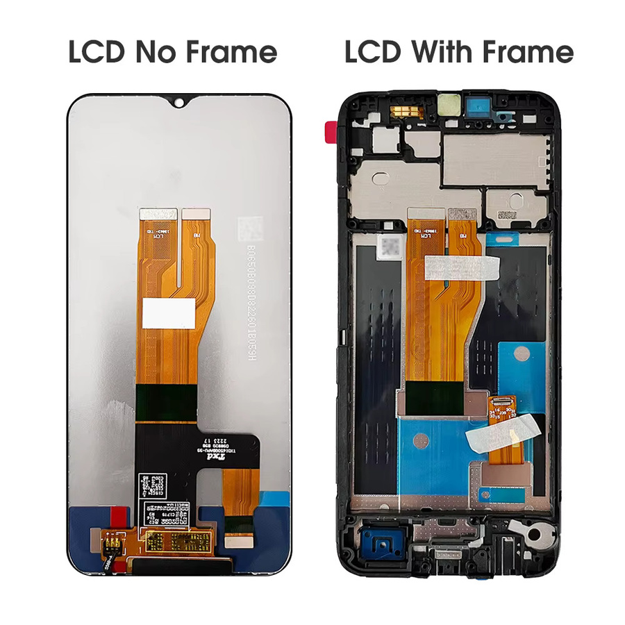 LCD-Display Touchscreen mit Rahmen für Oppo Realme C30 RMX3581 RMX3623 in Schwarz, 6.5 Zoll - Bild 2