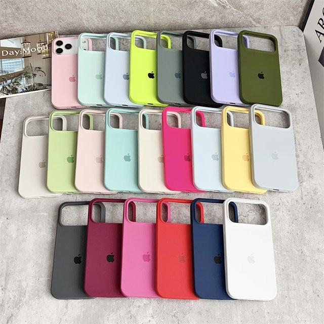 Original Flüssig-Silikon Handyhülle für iPhone 17 Pro Max in Bonbonfarben mit Logo-Box Cover - Bild 1