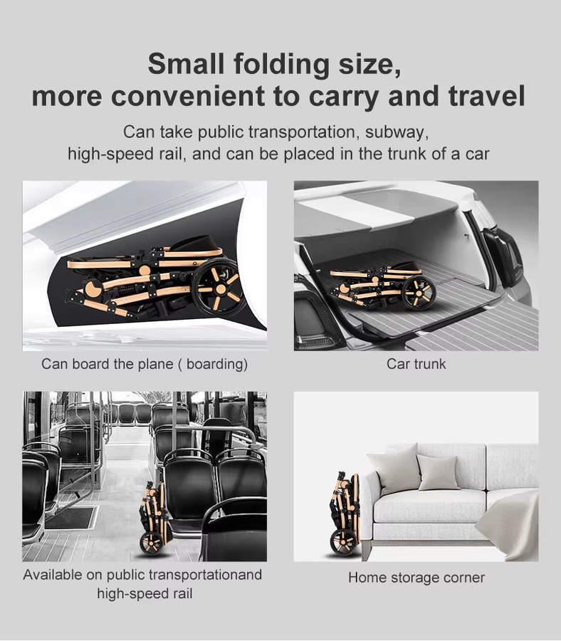 Magic ZC 3-in-1 Baby-Kombikinderwagen mit Aluminiumrahmen und Federung in Schwarz - Bild 4