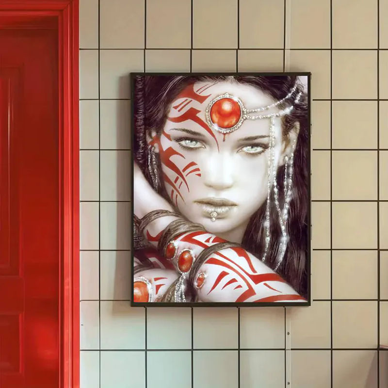 Luis Royo Anime Porträt Wanddekoration selbstklebend mehrfarbig auf Papier - Bild 6