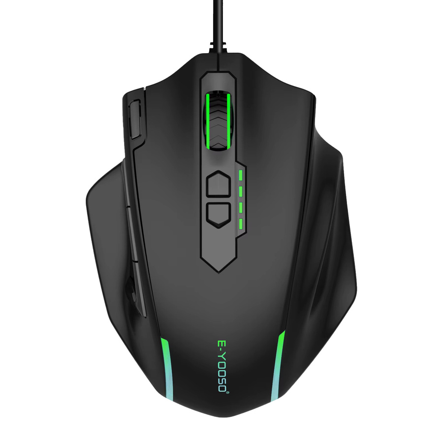E-YOOSO X-41 Gaming-Maus mit RGB-Beleuchtung, 12400 DPI, 11 programmierbare Tasten und einstellbarem Gewicht in Schwarz - Bild 5
