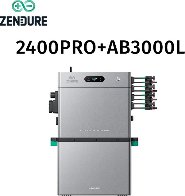Zendure SolarFlow 2400 Pro mit 1x AB3000L Solarspeicher, 3,84 kWh, grau - Bild 1