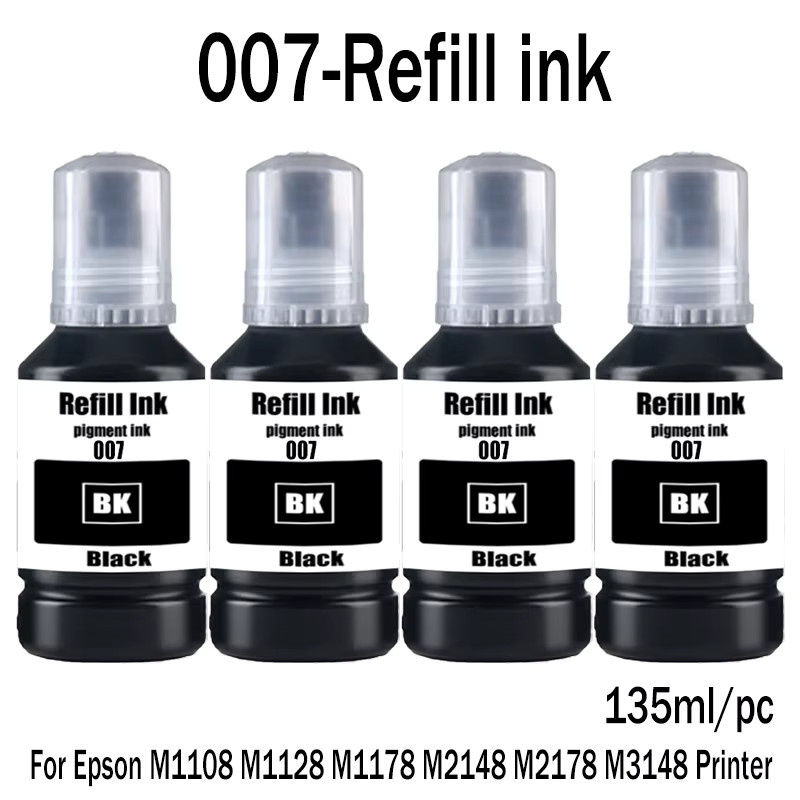 Epson 007 Pigmenttinte Schwarz zum Nachfüllen für M1108 M1128 M1178 M2148 M2178 M3148 Drucker - Bild 2