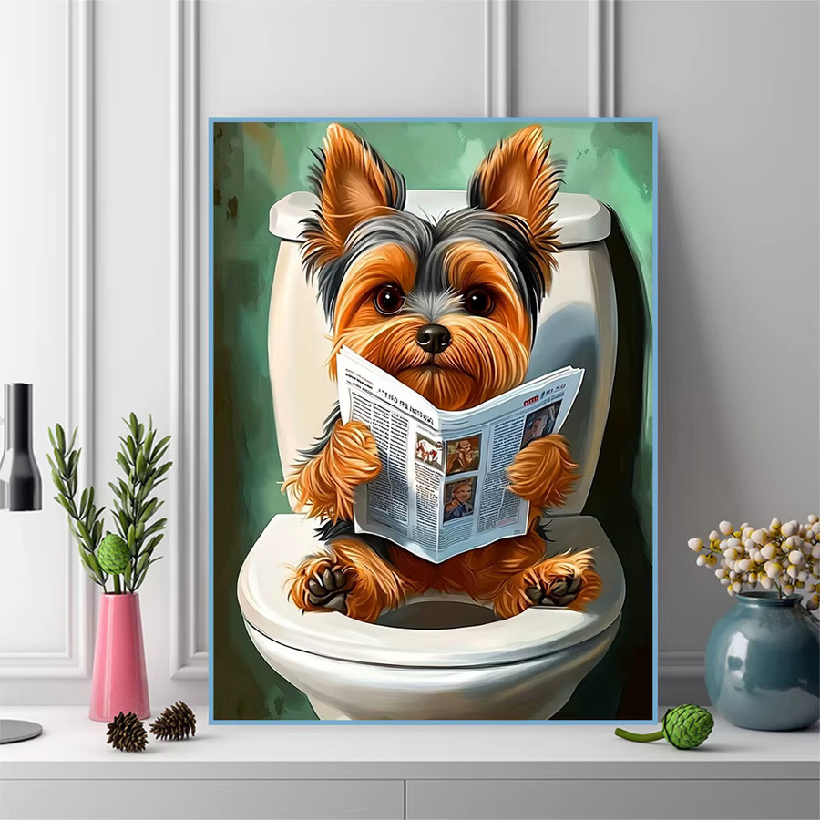 EverShine Diamantstickerei Hund Mosaik Set mit quadratischen Bohrern in Multicolour, B/H: 30,0 x 20,0 cm - Bild 3