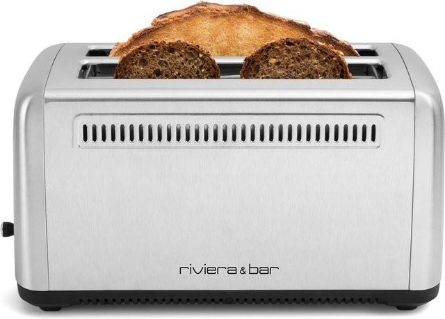 riviera&bar XL Langschlitz-Toaster aus Edelstahl in Silber mit 2 Schlitzen und 7 Bräunungsstufen - Bild 2