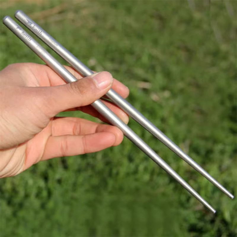 Keith Titan Ti562 Essstäbchen aus Edelstahl in Silber für Outdoor und Camping - Bild 2
