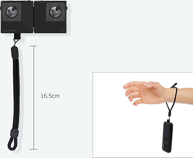 Einstellbares Lanyard für Insta360 X3 Panorama Kamera, Anti-Slip Handgelenk-Tragegurt in Schwarz - Bild 1