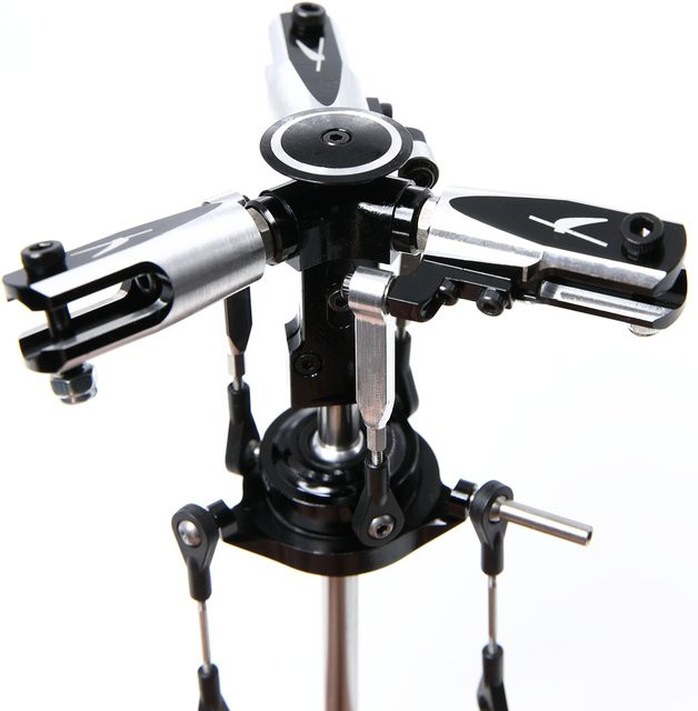 Align T-rex 450 Flybarless 3-Blatt-Hauptrotorkopf, Upgrade Ersatzteil, Metall, Schwarz - Bild 1