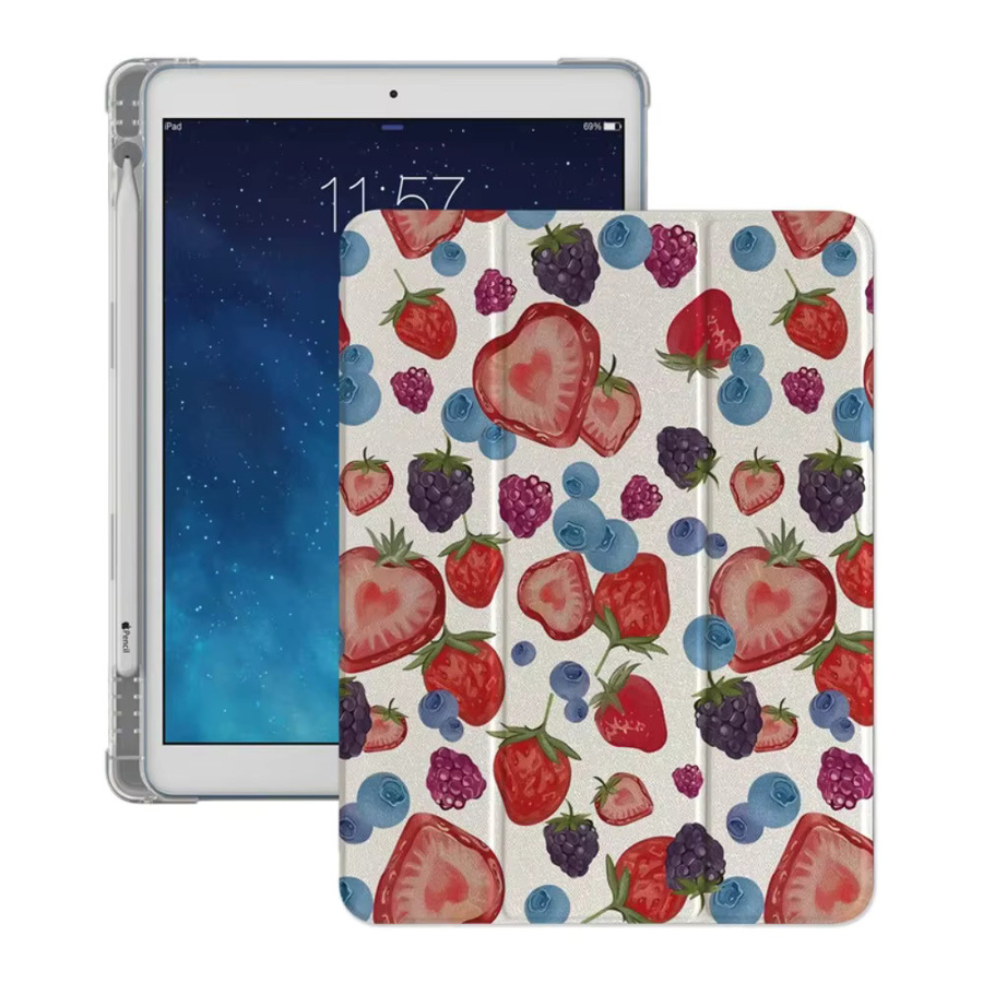 Süße Erdbeer-Flachschale für Apple iPad Pro 10/11 Zoll und iPad Air 3/4/5 in Multicolour - Bild 2