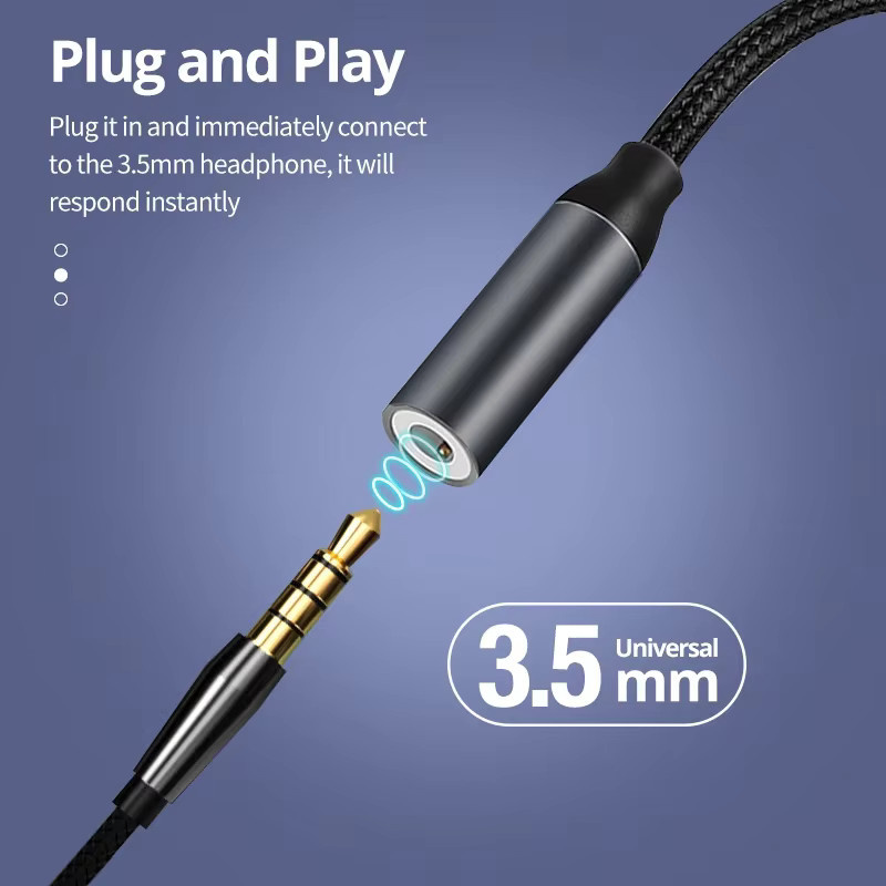 USB-C auf 3,5 mm Klinke Audio-Adapter in Schwarz für iPhone 15, Samsung Galaxy und andere USB-C Geräte - Bild 2