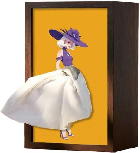 NovaLight Taschentuchbox Ballerina aus Walnussholz in Multicolour - Bild 1