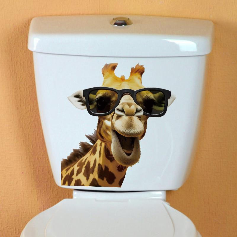 Selbstklebender Giraffe Wandaufkleber aus PVC für Kinderzimmer und Glasfenster von xianyi01, Breite: 30 cm, Höhe: 30 cm - Bild 2