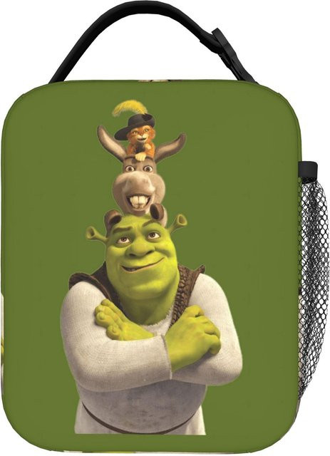 Isolierte Lunchtasche von Fancy Style Studio in Grün mit hoher Kapazität für Shrek-Fans - Bild 1