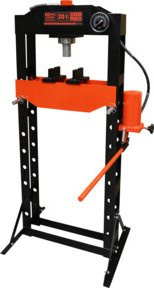 KS Tools Performance Hydraulik-Werkstattpresse aus Stahl in Orange mit 20000 kg Presskraft - Bild 1