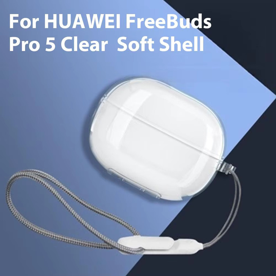 Transparente TPU-Schutzhülle für Huawei FreeBuds Pro 4 mit Trageband - Bild 3
