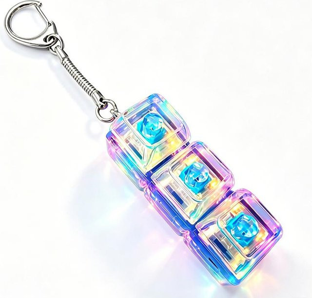 Binchi Outdoor Product Tastatur-Schlüsselanhänger, LED-Knopf, leuchtend - Bild 1