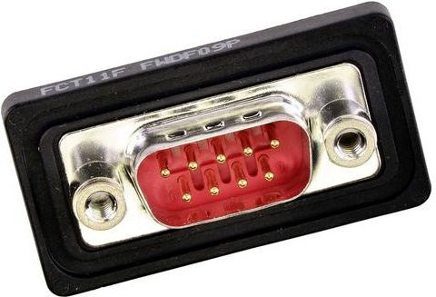 Molex D-SUB Stecker 1731100114 mit 9 Löchern in Rot und Schwarz - Bild 1