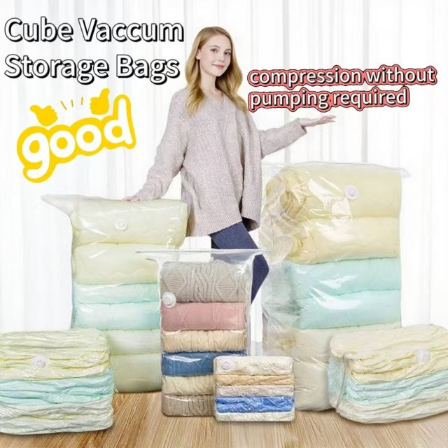 Umbo Vakuum-Aufbewahrungsbeutel für Kleidung und Bettwäsche, transparent - Bild 1
