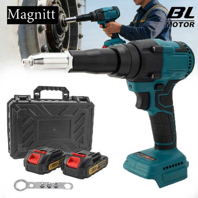Bürstenlose elektrische Nietpistole von Makita für 18V Akku, kabellose Nietmutternpistole für 2,4 bis 4,8 mm, automatische Nietwerkzeuge - Bild 1