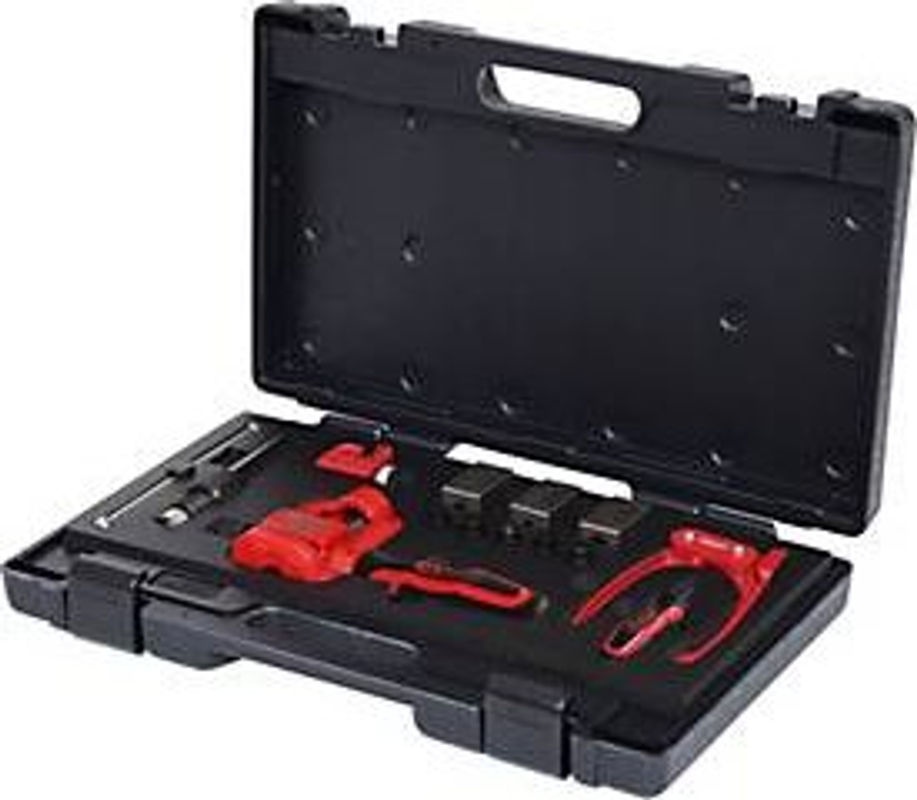 KS Tools FLAREFIX 1 Universal-Bremsleitungs-Bördelgerät-Satz mit Hydraulik-Spindel, 16-teilig - Bild 2