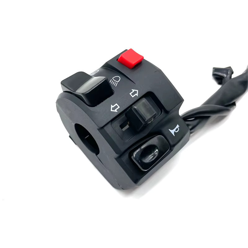 ATVUTV MOTO Motorrad Lenkerschalter für Hupe, Blinker und Warnlicht, Schwarz, 22mm - Bild 2