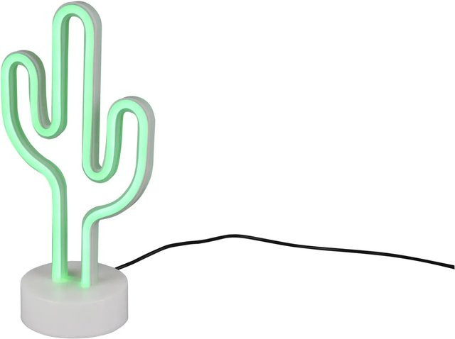 Reality LED Tischleuchte Cactus in Weiß, B/T/H: 29,6 x 14,3 x 8,5 cm - Bild 1