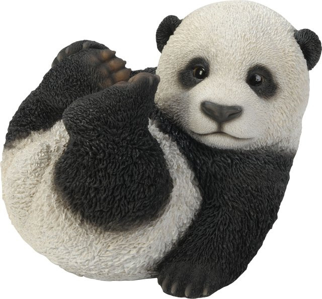 Liegendes Pandababy Figur in Schwarz-Weiß aus Polystone von HotAnt - Bild 1