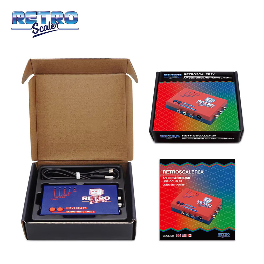 RetroScaler2x AV zu HDMI Konverter und Line-Doubler für Retro-Spielekonsolen in Blau - Bild 5