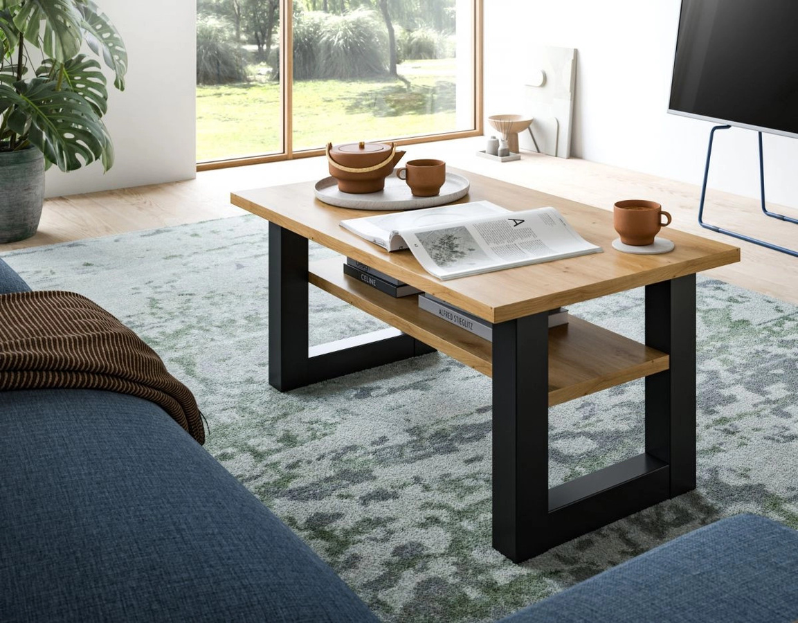Inn.Furn Couchtisch Eldon in Eiche und Grau mit Ablage, B/T: 90 x 50 cm - Bild 4
