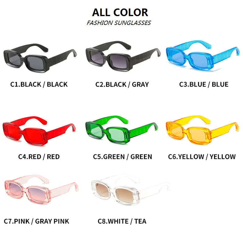 ShangeWFJia Sonnenbrille, Vollrand, quadratisch, blau, Kunststoff, Unisex - Bild 2