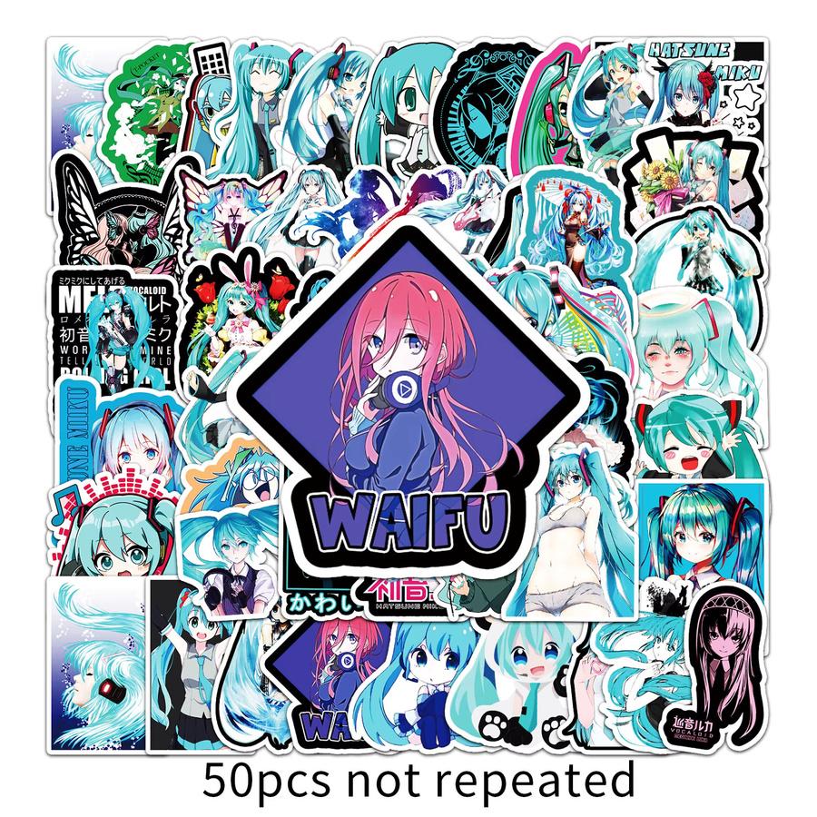 Bandai Hatsune Miku Aufkleber, 50 Stück, Anime Sticker - Bild 4