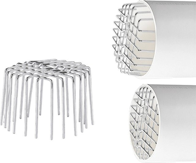 Bodenablaufabdeckung aus Edelstahl in Silber als verstopfungssicherer Abflussfilter für PVC-Abwasserrohre - Bild 1