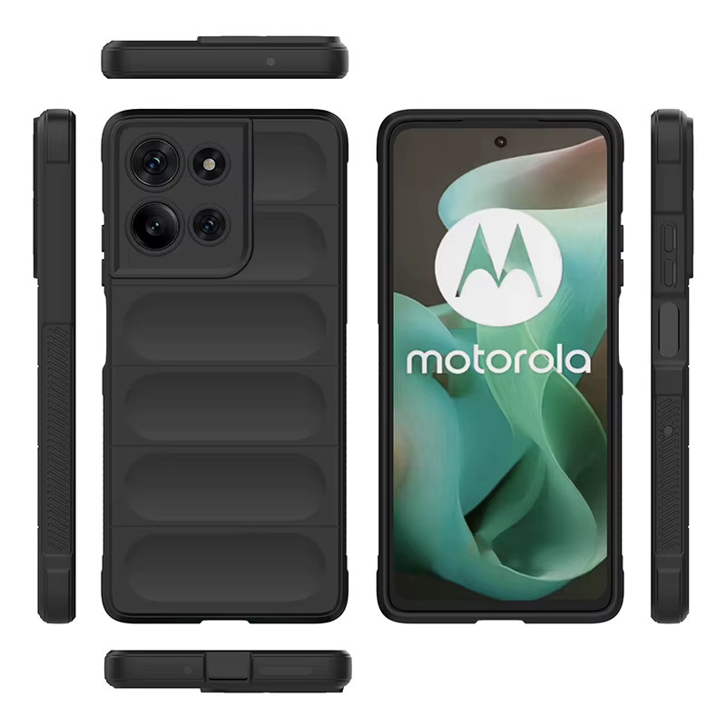 Stoßfeste Schutzhülle mit Wellenmuster für Motorola Moto G-Serie und Edge 70 Fusion in Grau - Bild 2